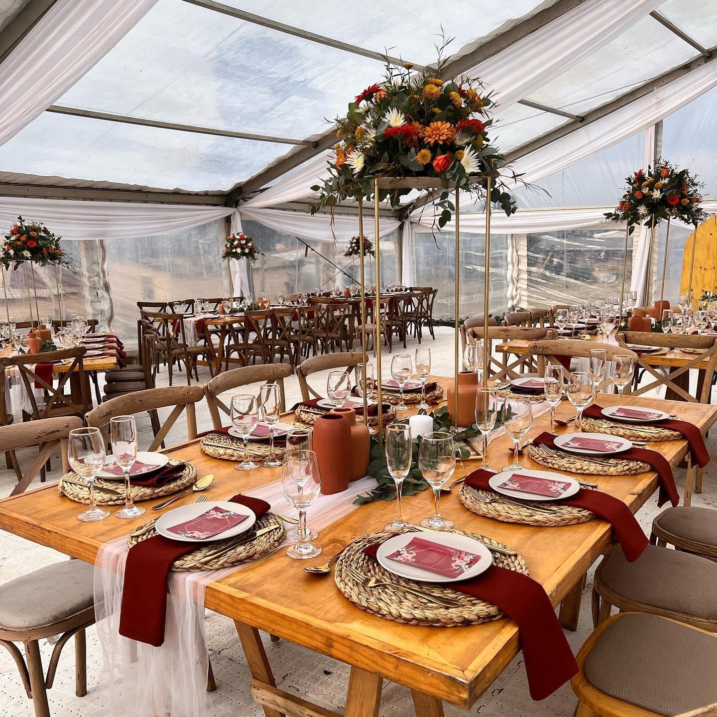 A marquee wedding reception styled by Kuhle Events & Travel